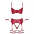 Cottelli Bondage - Cross-Strap Bra Set (Red) - M
