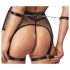 Cottelli Bondage - Sheer Mesh Set with Chains (Black) - L