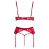 Cottelli - Lace Christmas Bra Set (Red) - L/XL