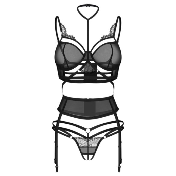 Obsessive Premisis - Lingerie Set (Black) - L/XL
