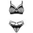 Obsessive Dominna - Strappy Bra Set (Black)