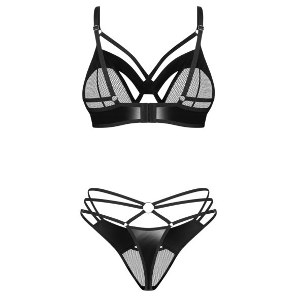 Obsessive Dominna - Strappy Bra Set (Black)