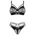 Obsessive Dominna - Strappy Bra Set (Black)