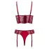 Cottelli - two‑piece lace suspender set (red) - M