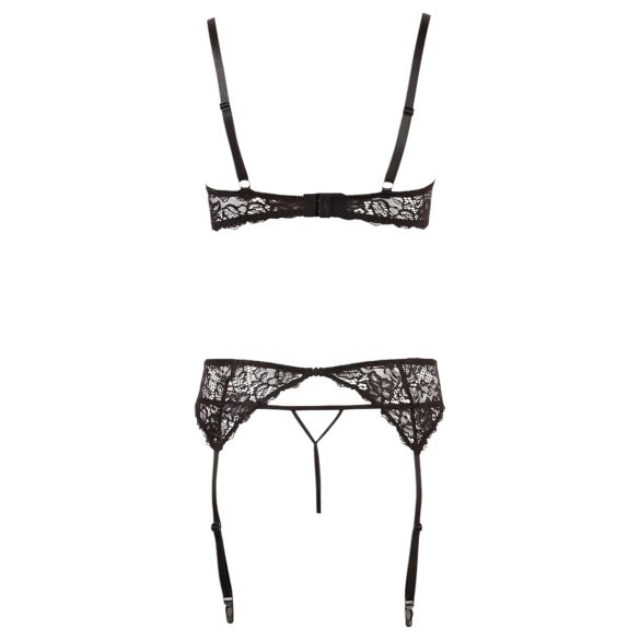 Abierta Fina - Sizzling Lace Lingerie Trio - 80B/M