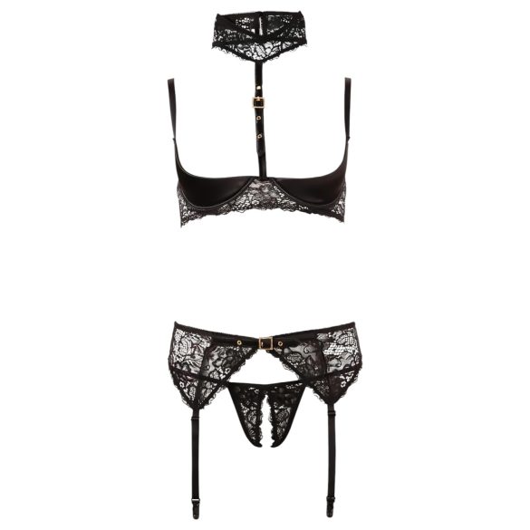 Abierta Fina - Sizzling Lace Lingerie Trio - 85B/L