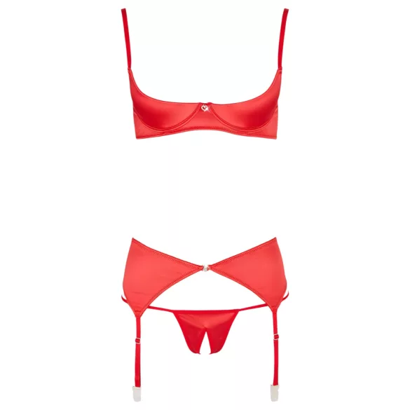 Cottelli - Heart Open Bust Set (Red)