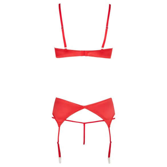 Cottelli - Heart Open Bust Set (Red)  - 80B/M