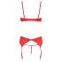 Cottelli - Heart Open Bust Set (Red)  - 85B/L