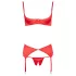 Cottelli - Heart Open Bust Set (Red)  - 85C/L