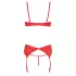 Cottelli - Heart Open Bust Set (Red)  - 85C/L