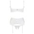 Cottelli - Lace-Up Lifting Bra Set (White)