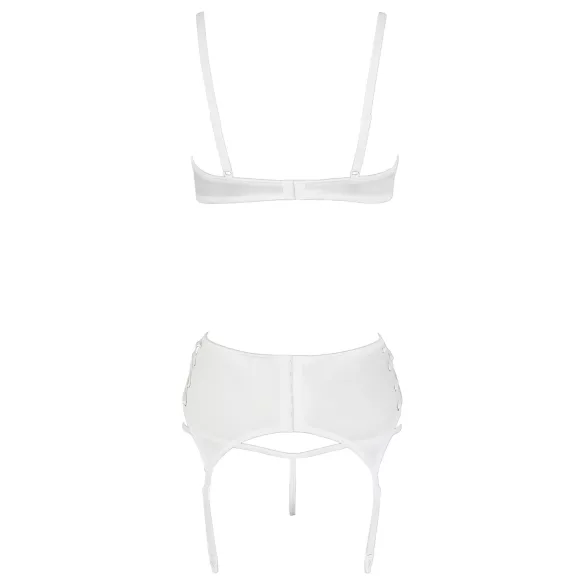 Cottelli - Lace-Up Lifting Bra Set (White) - 80B/M