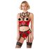 Abierta Fina - Red Ring Lift Lingerie Set
