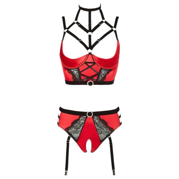 Abierta Fina - Red Ring Lift Lingerie Set