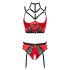 Abierta Fina - Red Ring Lift Lingerie Set