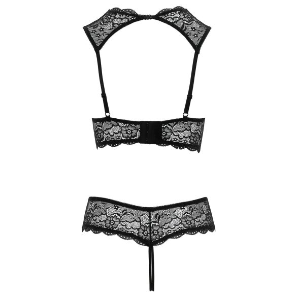 Cottelli - Open Cup Bra Set (Black) - 80B/M