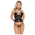 Abierta Fina - Open Thong & Corset (Black)