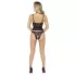 Abierta Fina - Open Thong & Corset (Black)