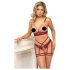 Abierta Fina - Chain Lift Bra Set (Red) - L