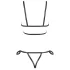 Cottelli Bondage - Glossy Decorative Body Harness Bikini (Black)  - XL