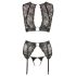 Cottelli Bondage - Lace Lingerie Set (4 Piece)