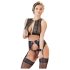 Cottelli Bondage - Lace Lingerie Set (4 Piece) - M