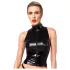 Noir - Shiny Zipper Top (Black) - M