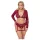 Cottelli Curves - Long Sleeve Lace Set (Red)
