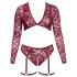 Cottelli Curves - Long Sleeve Lace Set (Red)