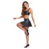 Cottelli - matte lace-up top and miniskirt set (black)