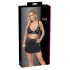 Cottelli - faux leather top and mini skirt set (black) - M
