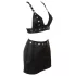 Cottelli - faux leather top and mini skirt set (black) - M
