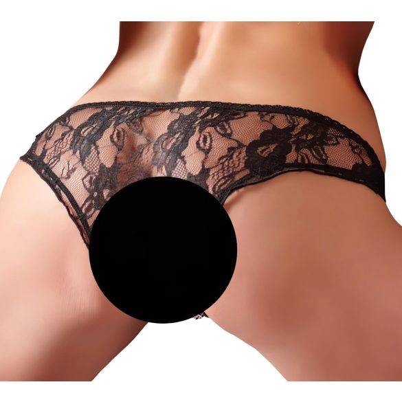 Cottelli - Open-Side Hip Panty (Black) - M