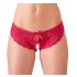 Cottelli - Red Bow Open-Crotch Panties - L