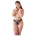 NO:XQSE - Black Women's Bow Open Panty with Cut-Out Design - M
