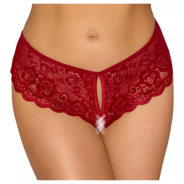Cottelli - Open Lace Panty (Red)