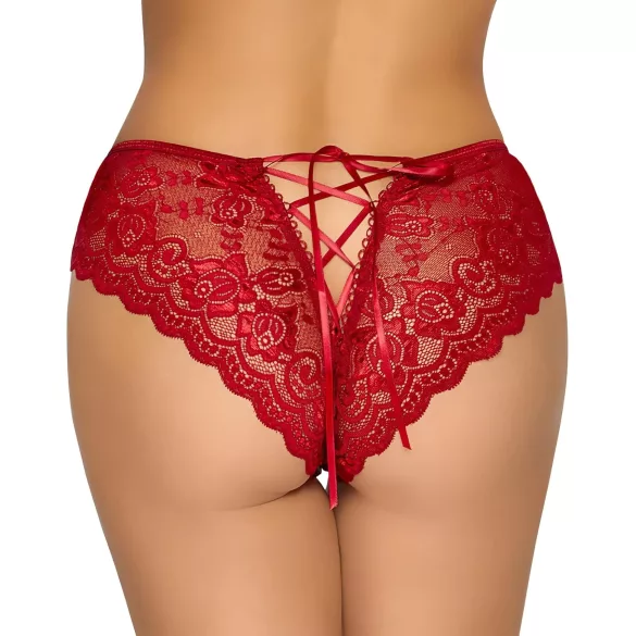 Cottelli - Open Lace Panty (Red) - XL