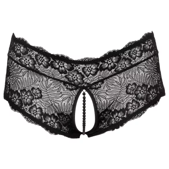 Cottelli Curves - Open Lace Panty (Black)