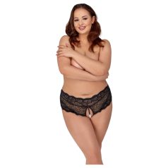 Cottelli Curves - Open Lace Panty (Black) - XL