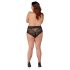 Cottelli Curves - Open Lace Panty (Black) - XL