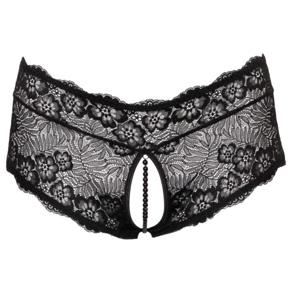 Cottelli Curves - Open Lace Panty (Black) - XL