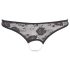 Cottelli - Black Lace Thong with Pearls and Open Design - L