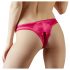 Cottelli - Open Floral Panty with Pearls (Red) - XL