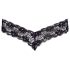 Cottelli - Double Pearl Lace Thong (Black) - XL