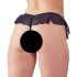 Cottelli - Open Pearl Ruffle Thong (Black)