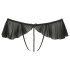 Cottelli - Open Pearl Ruffle Thong (Black)