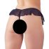 Cottelli - Open Pearl Ruffle Thong (Black) - XL