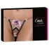 Cottelli - Luxury Embroidered Lily Thong (Black & White)