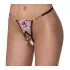 Cottelli - Luxury Embroidered Lily Thong (Black & White) - M/L